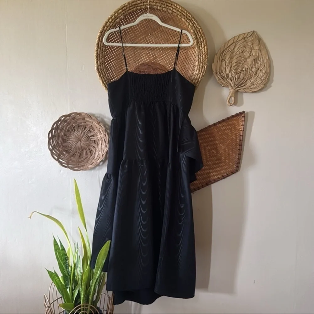 Kate Spade New York for target Black Women's Tiered Ruffle Midi Tank Dress L